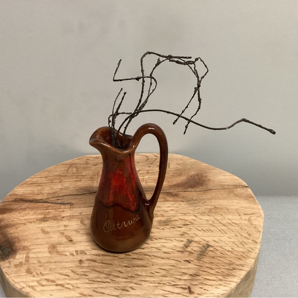 Ceramic Crafted Mini Pouring Pitcher - Vase - Decor Piece - Ottawa logo - Nice